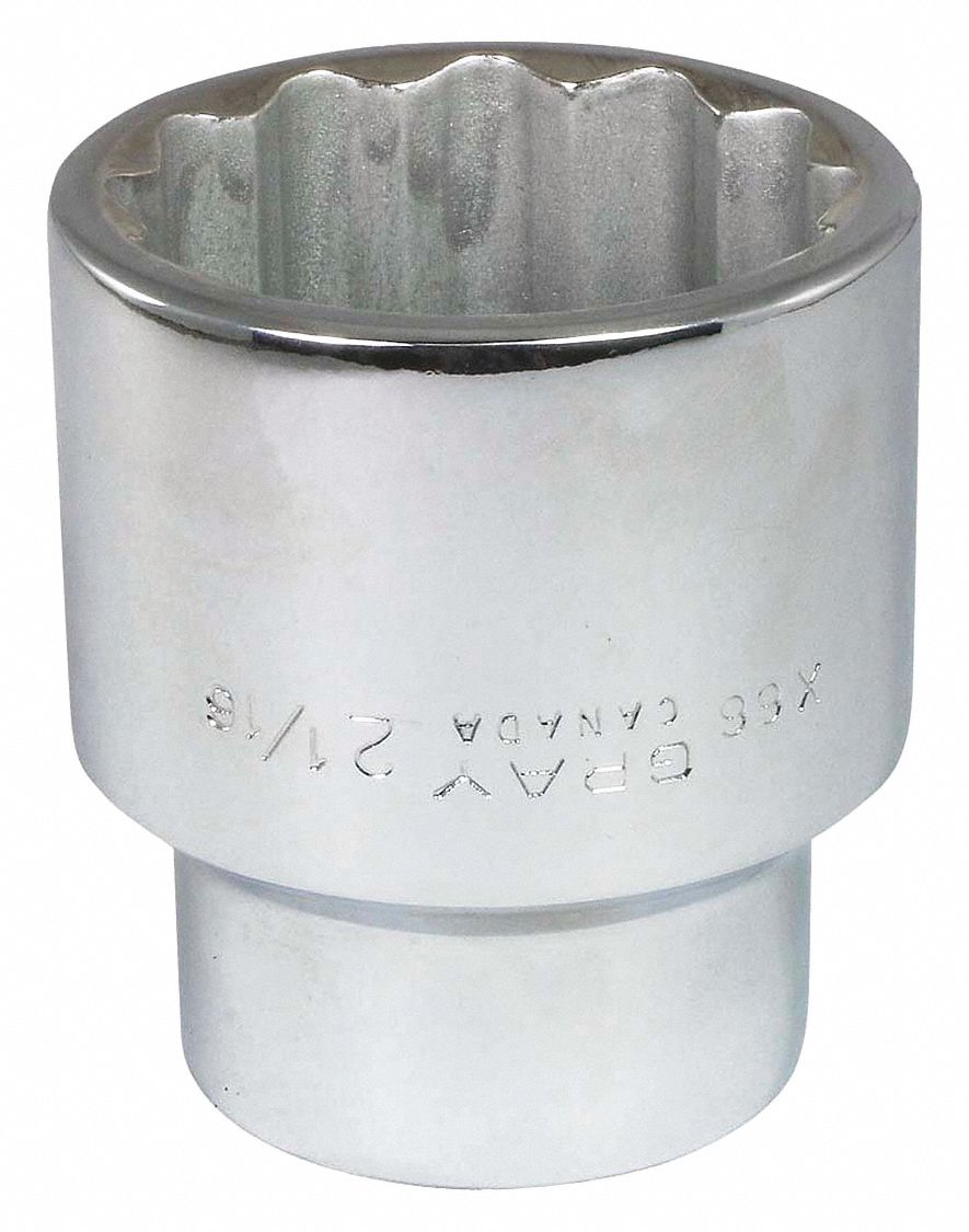 SOCKET 2-1/16INX1IN DR 12 PT REG CH