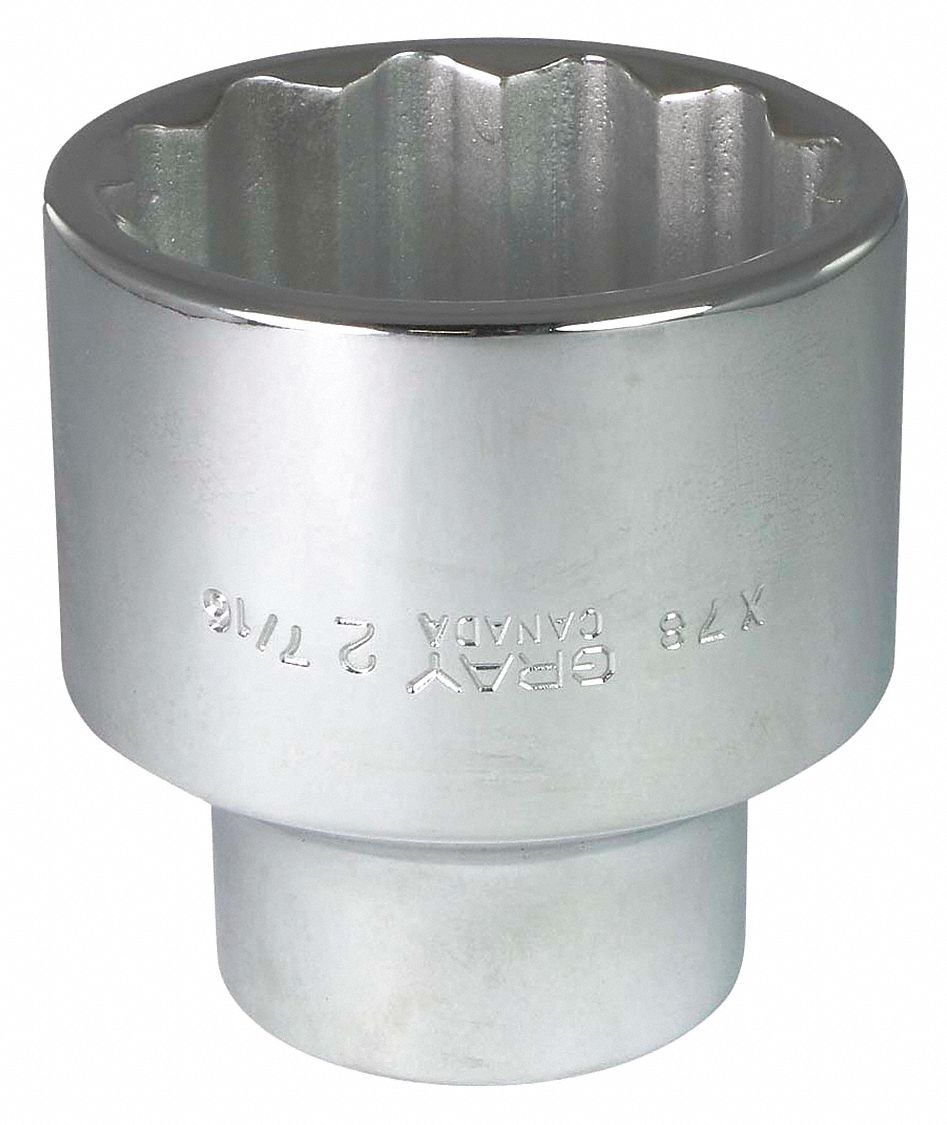 SOCKET 2-7/16INX1IN DR 12 PT REG CH