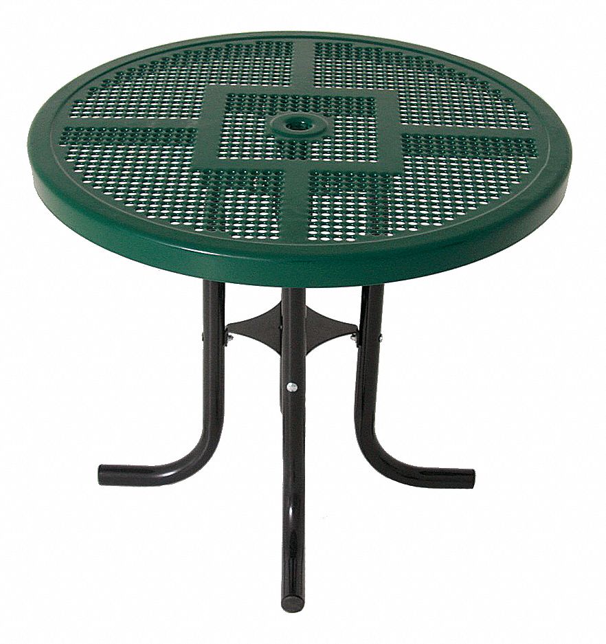 13R058 - Picnic Table 36 Dia. Green