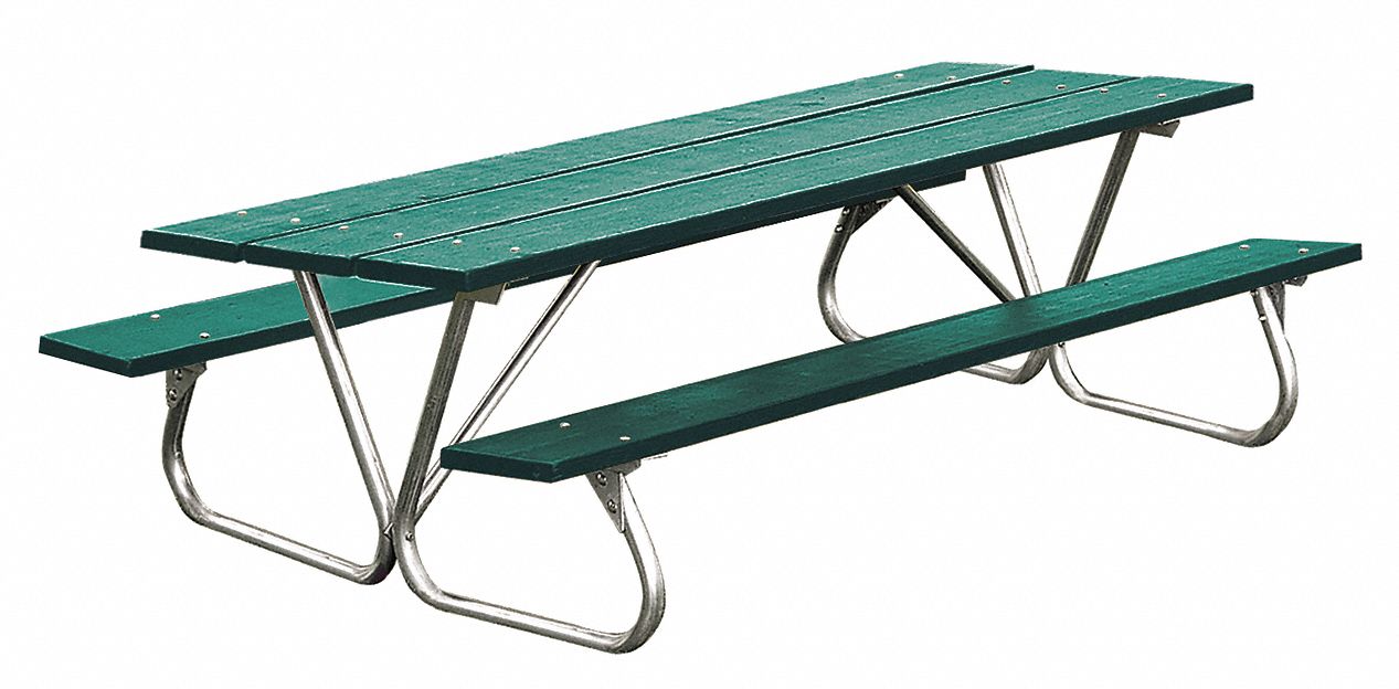 ULTRASITE, Vandal Resistant Resinwood, Green, Picnic Table - 13R070|PB ...