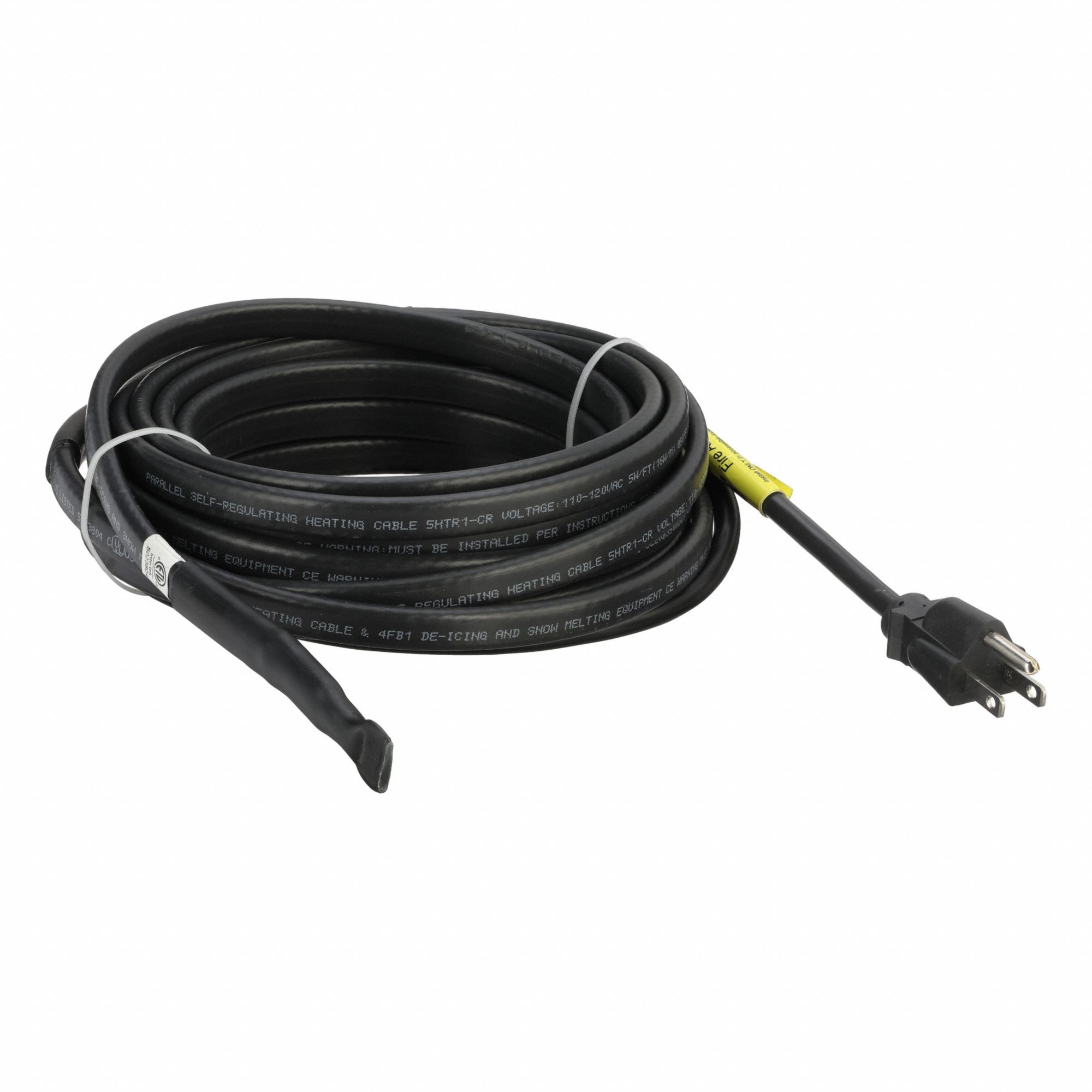 Electric Heating Cable: For Indoor/Outdoor, 24 ft Cable Lg, 120V AC, 5-15P