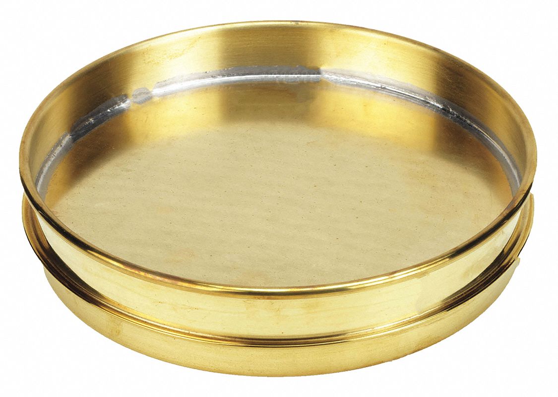 ADVANTECH TESTING PAN, 8 IN OVERALL DIAMETER, BRASS, EXTENTED RIM, FULL ...