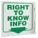 RTK SIGN, PLASTIC, MOUNTING HOLES, 7 IN X 7 IN NOMINAL SIGN SIZE, NOT RETROREFLECTIVE, RIGHT TO KNOW INFO