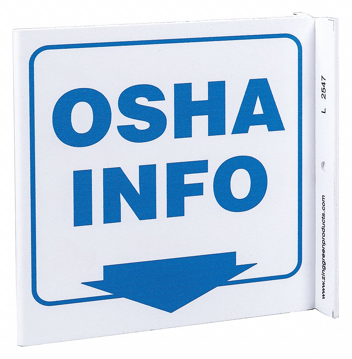 L SIGN OSHA INFO. 7X7 PL