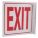 EXIT SIGN, PLASTIC, MOUNTING HOLES, 7 IN X 7 IN NOMINAL SIGN SIZE, NOT RETROREFLECTIVE, EXIT