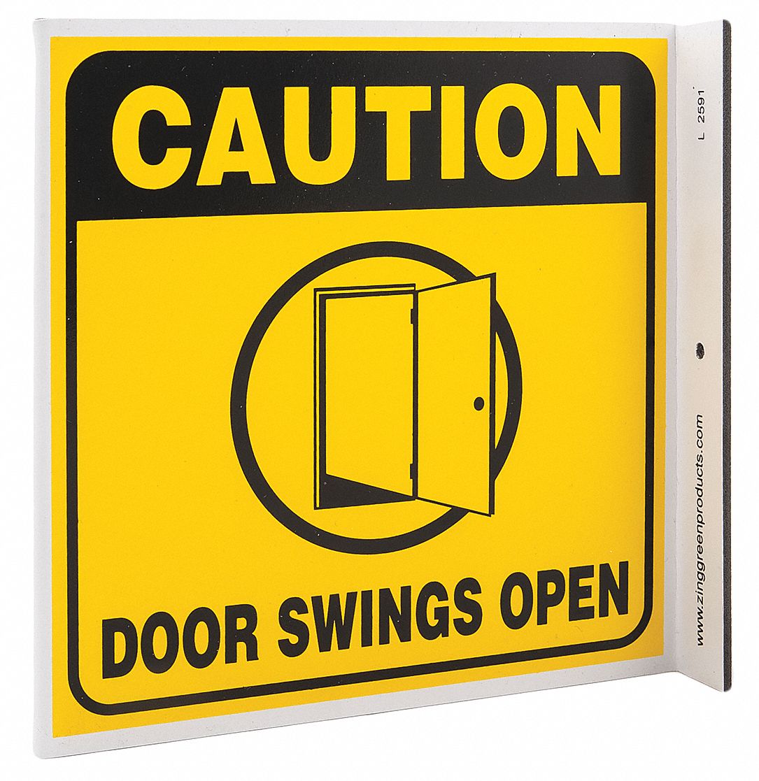 PANN EN L CAUTION DOOR SWGS 7X7 PL
