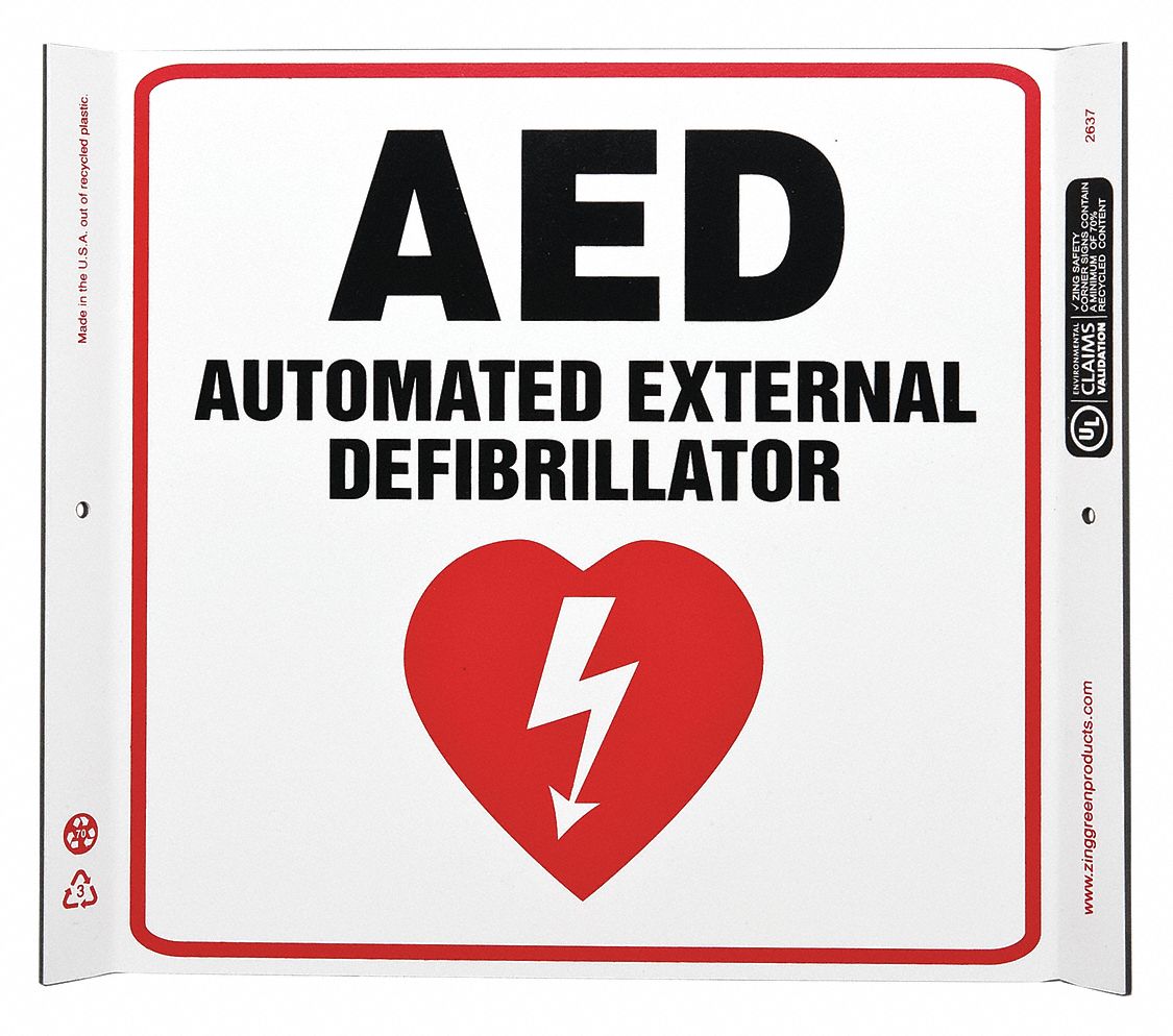 FIRST AID SIGN, PLASTIC, 10 IN WIDTH, 10 IN HEIGHT, WHITE, WITH MOUNTING HOLES