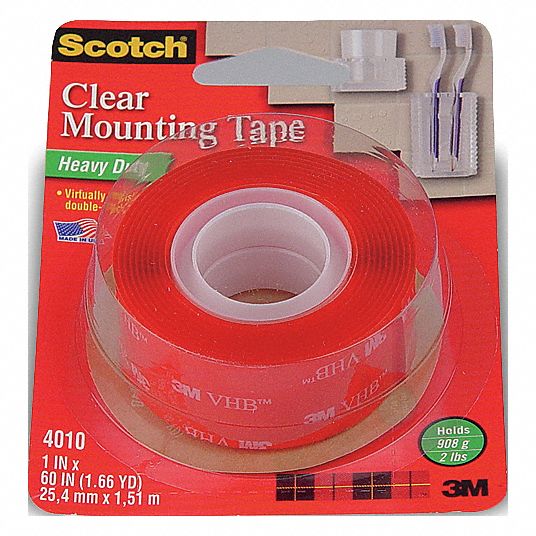 3M Scotch 4010C Heavy Duty Double Sided Clear Mounting Tape