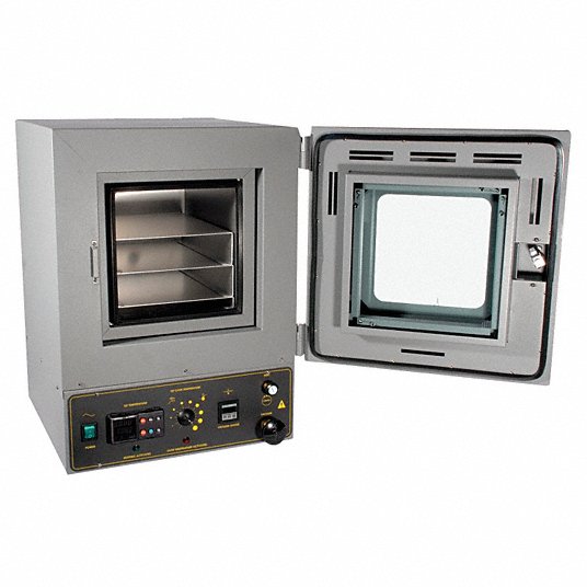 Vacuum Oven: 10° to 220°, 0.6 Capacity (Cu.-Ft.), 17.5 in Overall Ht, 22.8 in Overall Wd