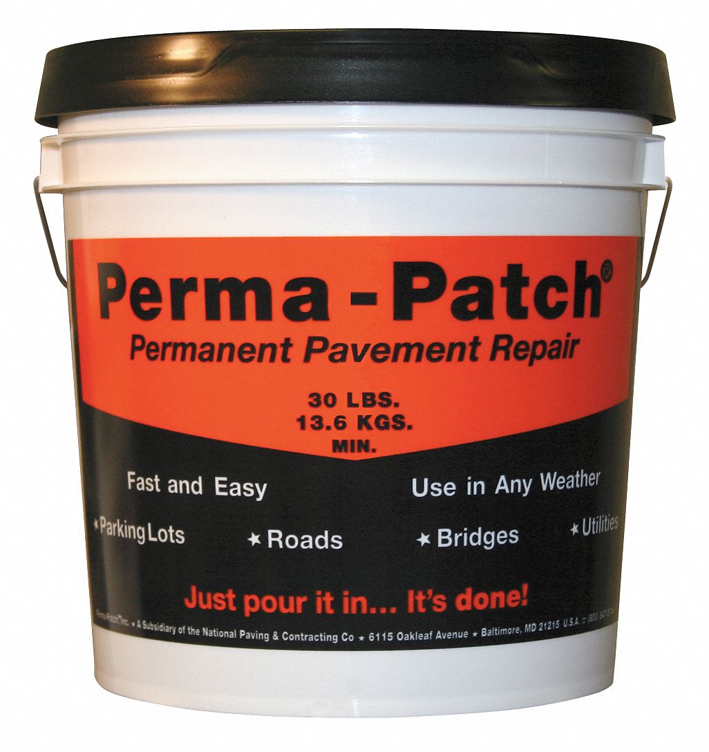 Permanent Pavement Repair: 30 lb, Immediately Starts to Harden, 1 min Full Cure Time