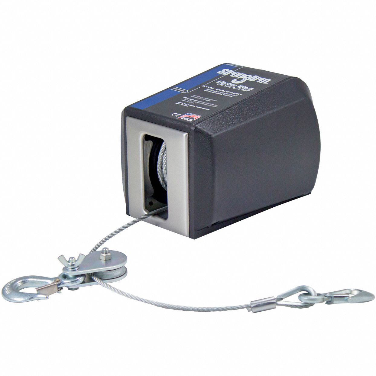 STRONGARM 120V AC Pulling Electric Winch with 2.0 fpm and 2,700 lb 1st