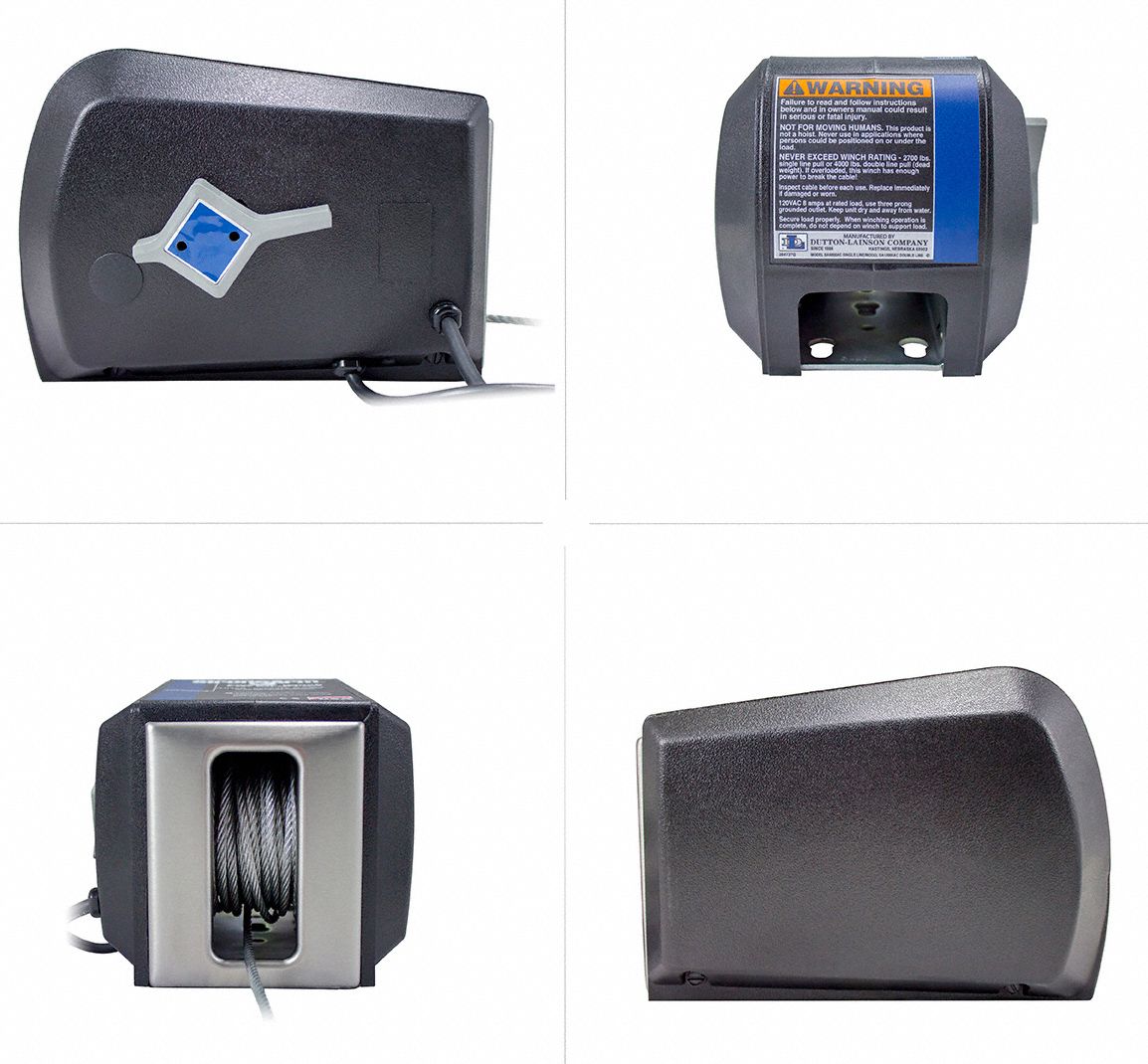 STRONGARM 120V AC Pulling Electric Winch with 2.0 fpm and 2,700 lb 1st Layer Load Capacity