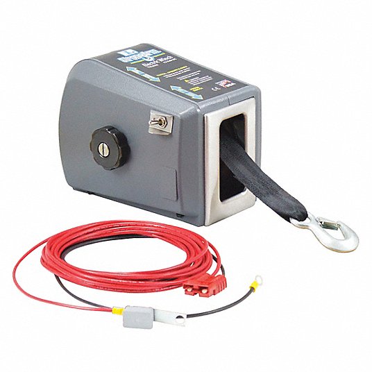 Electric Winch: 1,500 lb 1st Layer Load Capacity, 0.4 hp Motor HP, 40 A Full Load Amps