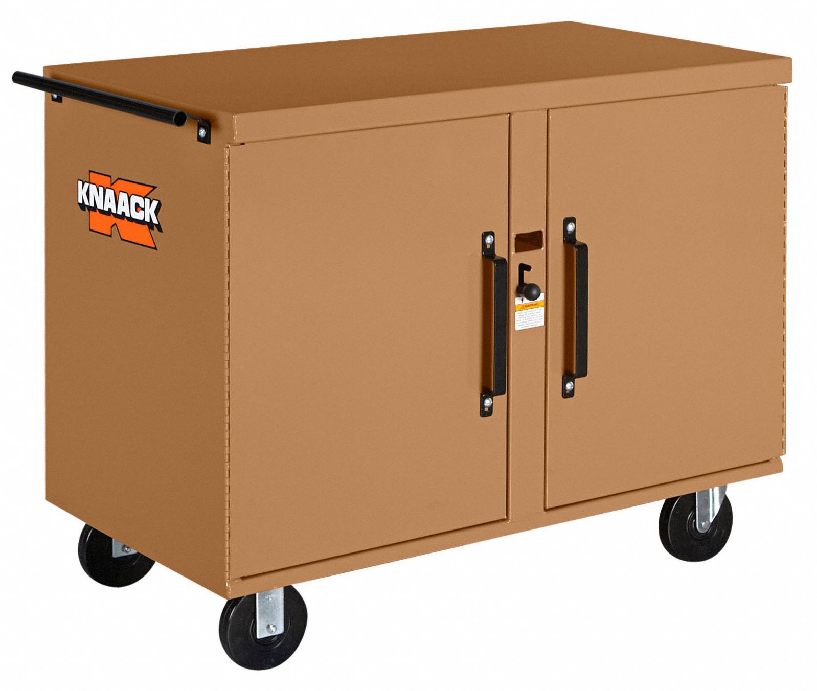 KNAACK Cabinet Workbench: 46 1/4 in x 25 in, Steel, 1,000 lb Overall Load  Capacity, Tan, Steel