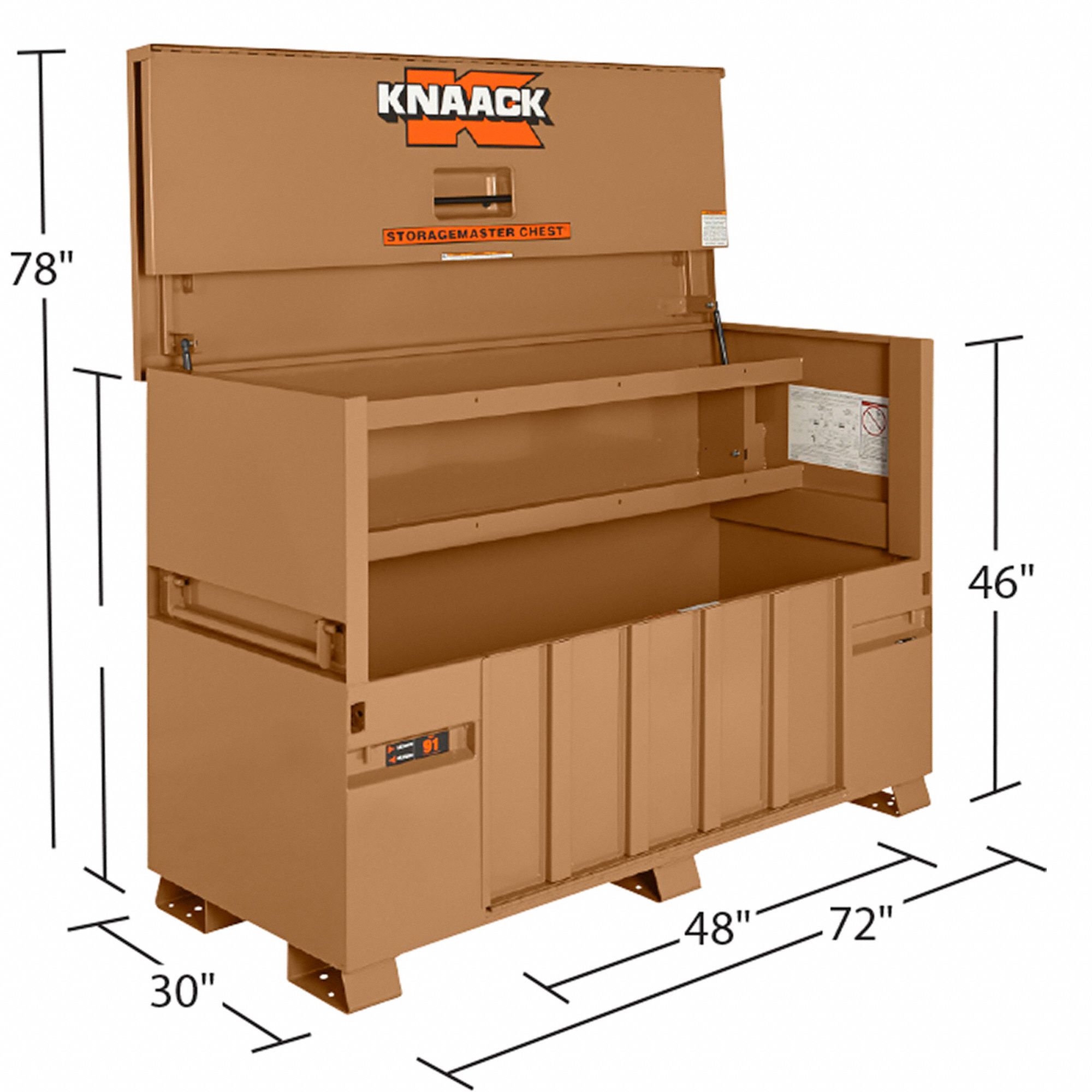 KNAACK 72 in Overall Width, 30 in Overall Depth, 49 in Overall Height