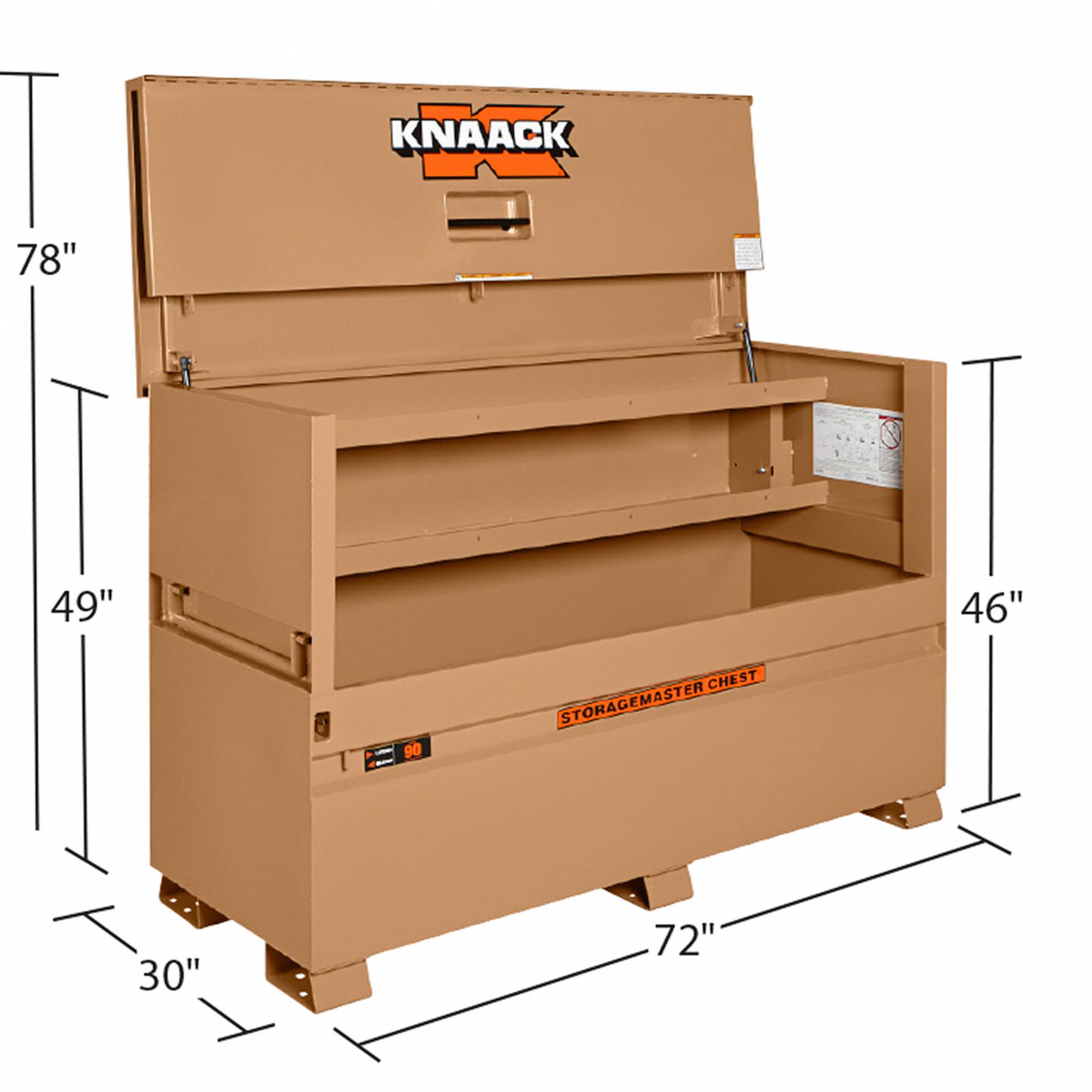 Knaack Piano Style Jobsite Box 72 In Overall Wd 30 In Overall Dp 49