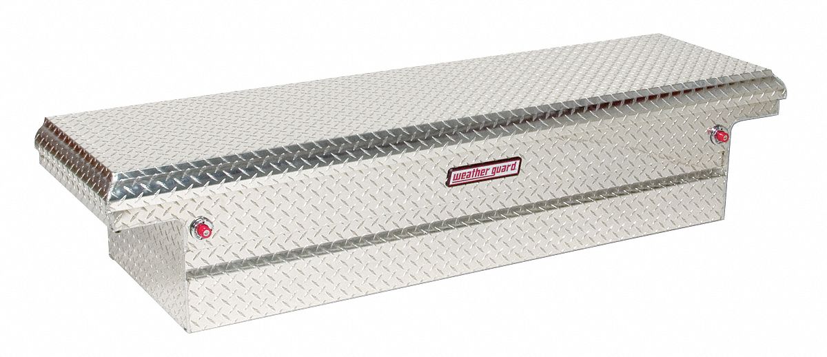 WEATHER GUARD Aluminum Crossover Truck Box, Silver, Single, 8.8 cu. ft.   Truck Boxes   13R553|121 0 01