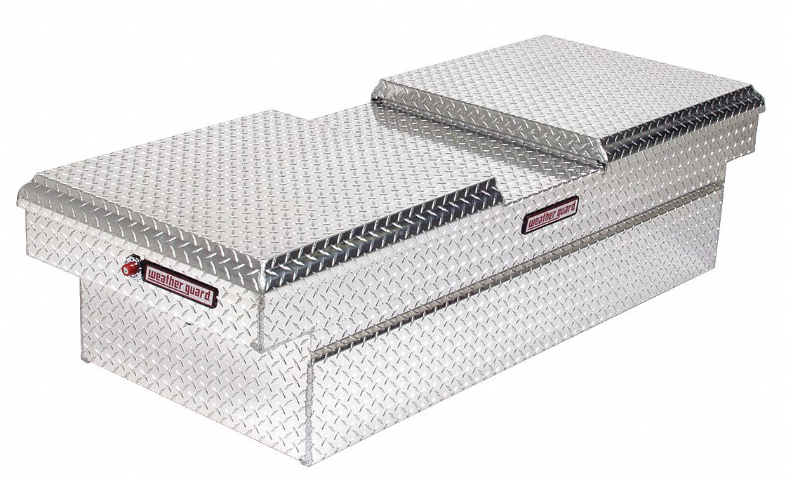 WEATHER GUARD Aluminum Crossover Truck Box, Silver, Gull Wing, 15.3 cu. ft.   Truck Boxes   13R613|114 0 01