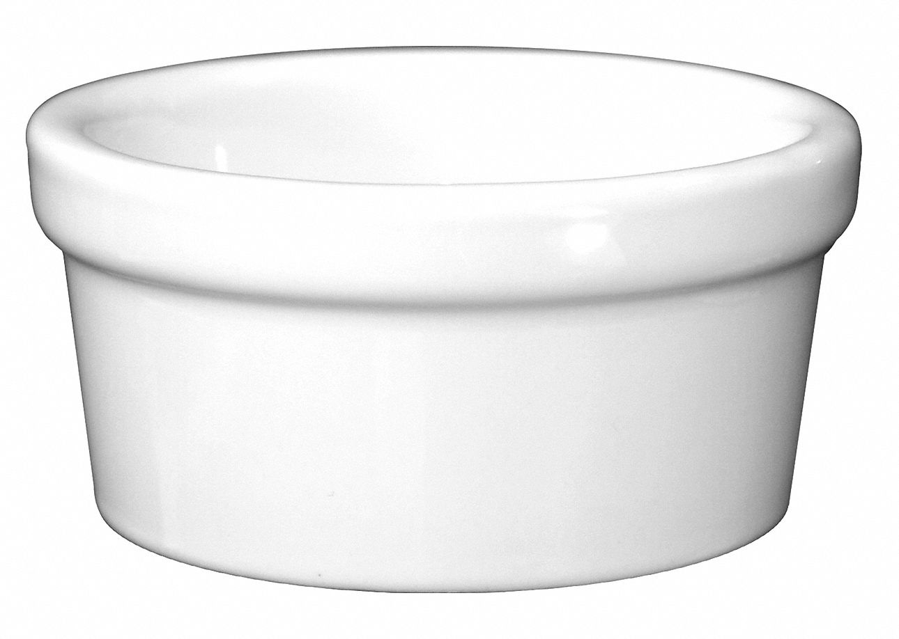 ITI Ramekins, European White, 3 1/2 oz, Ceramic, 3 1/2 oz Capacity