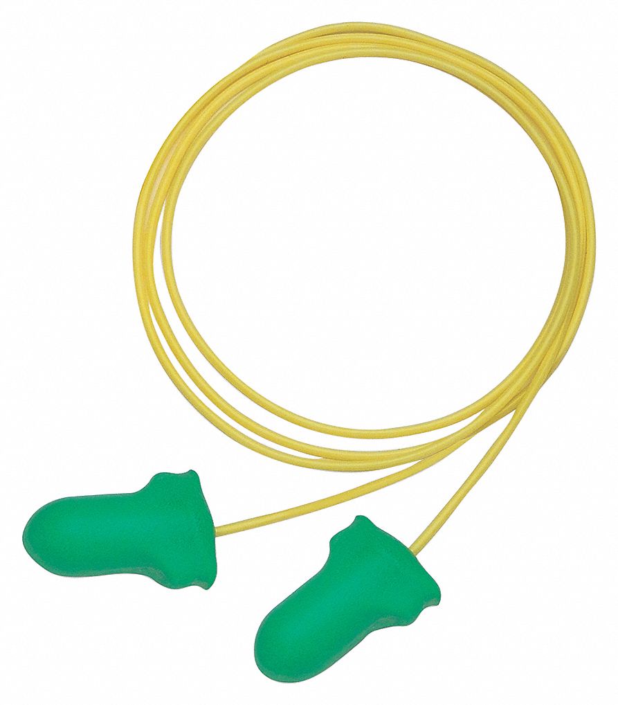 BOUCHONS D'OREILLE, JETABLES, MOUSSE PU/PVC, UNIVERSELS, PROFILÉ-T, 30 DB, FILAIRES, ENROULABLES, 5 PR