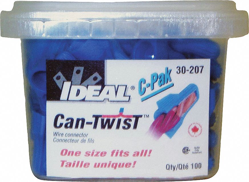 TWIST-ON WIRE CONNECTOR.BLUE,PK100