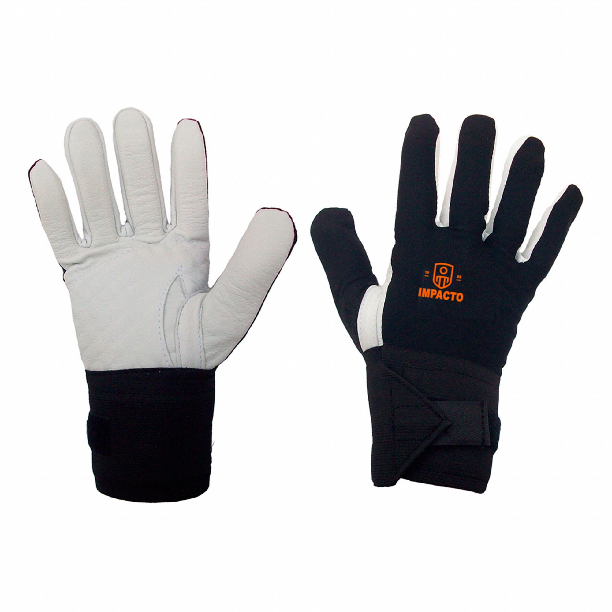 IMPACT-RESISTANT AND ANTI-VIBRATION GLOVES, S, PADDED ELASTIC WRIST CUFF