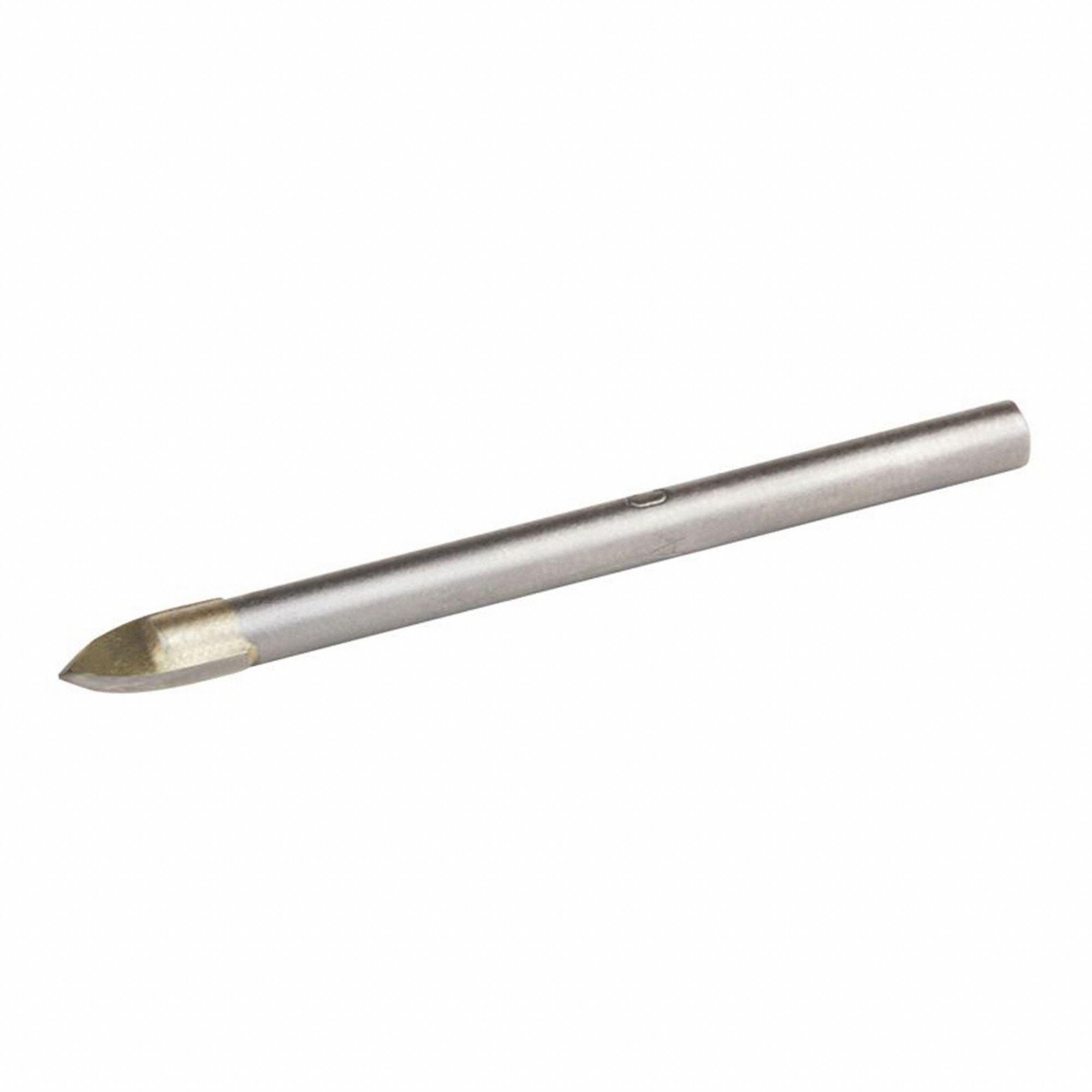 GLASS AND TILE DRILL BIT, 3/16 IN, FRACTIONAL INCH, CARBIDE