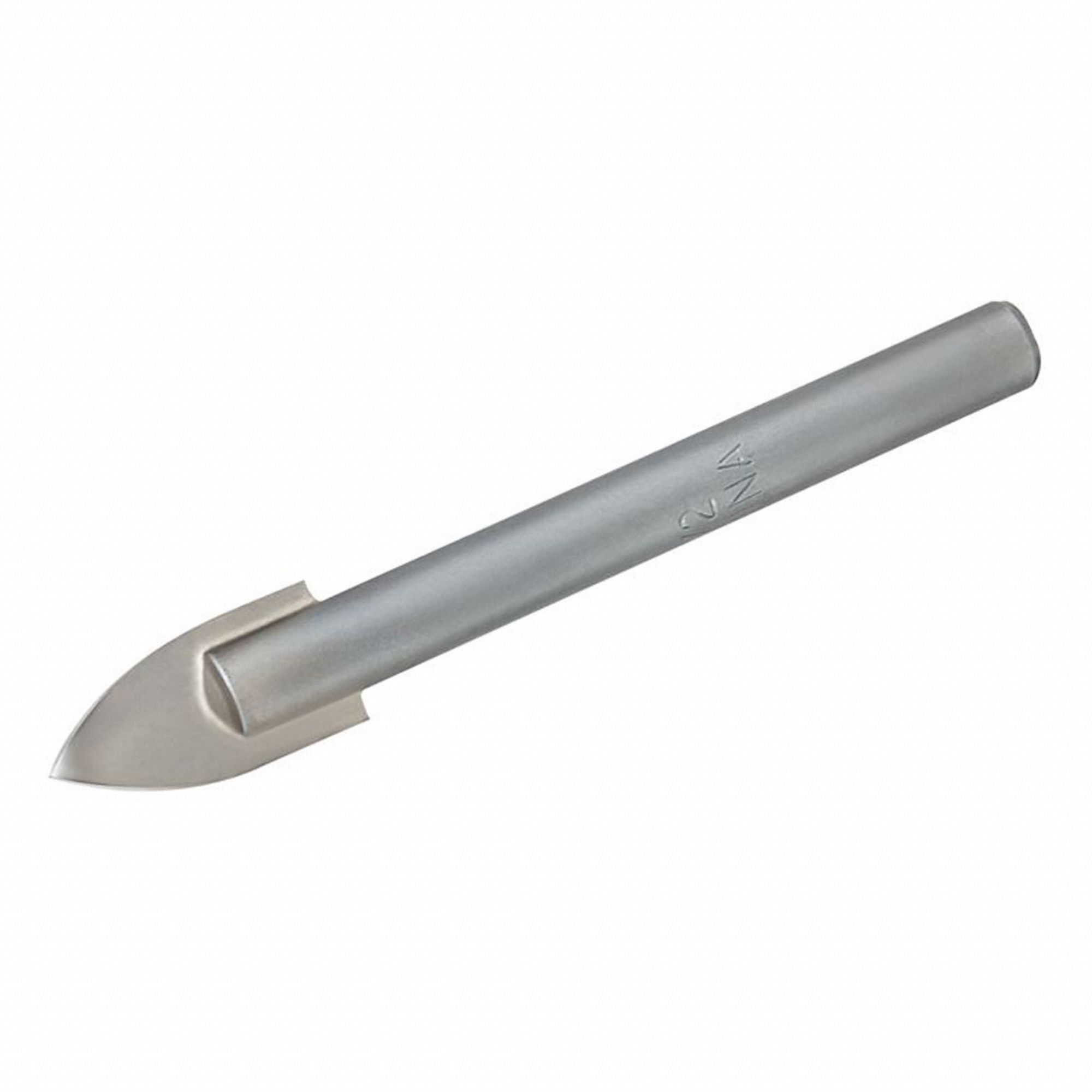 DRILL BITROUND SHANK, FOR TILE/GLASS, 1/2 IN, CARBIDE TIP