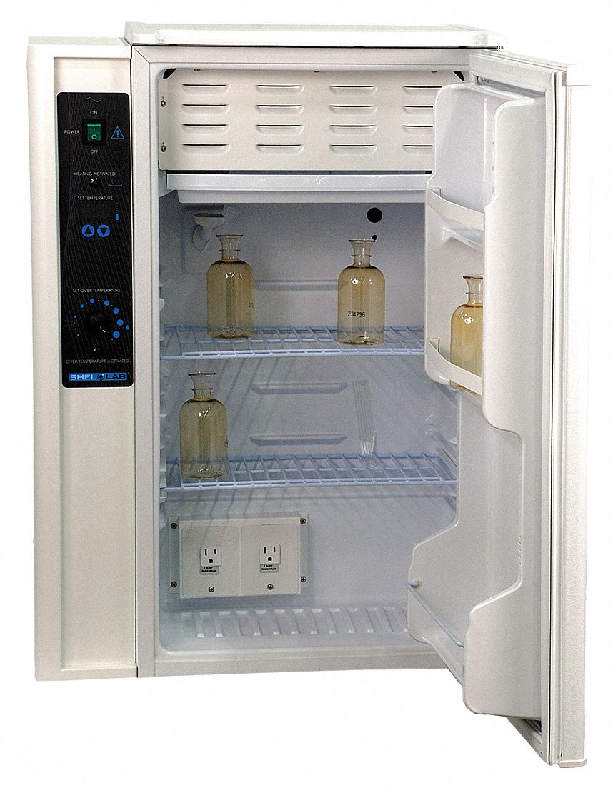 Incubator: -10° to 45°C, 3.2 cu ft Capacity (Cu.-Ft.), 33 in Overall Ht, 24 in Overall Wd