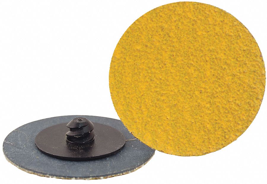 Quick-Change Sanding Disc: TR, 2", Ceramic, 50 Grit, Y Wt Cloth, Predator, 100 PK