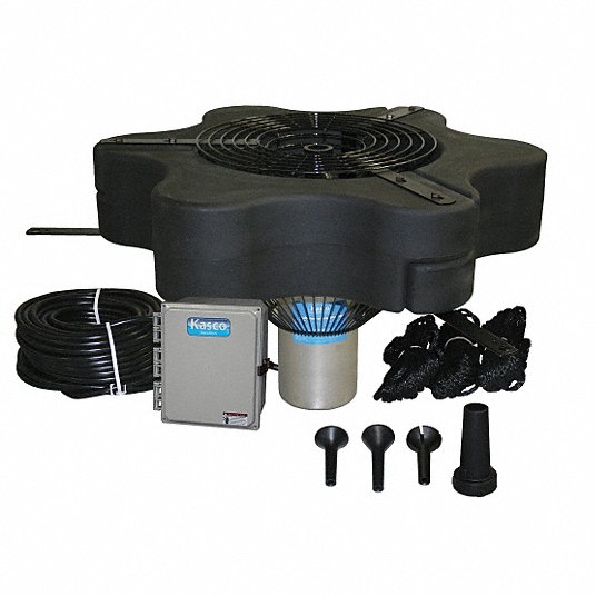 Pond Decorative Fountain System: 240V, Continuous, 48 ft Max. Spray Wd, 24 ft, 200 ft Cord Lg
