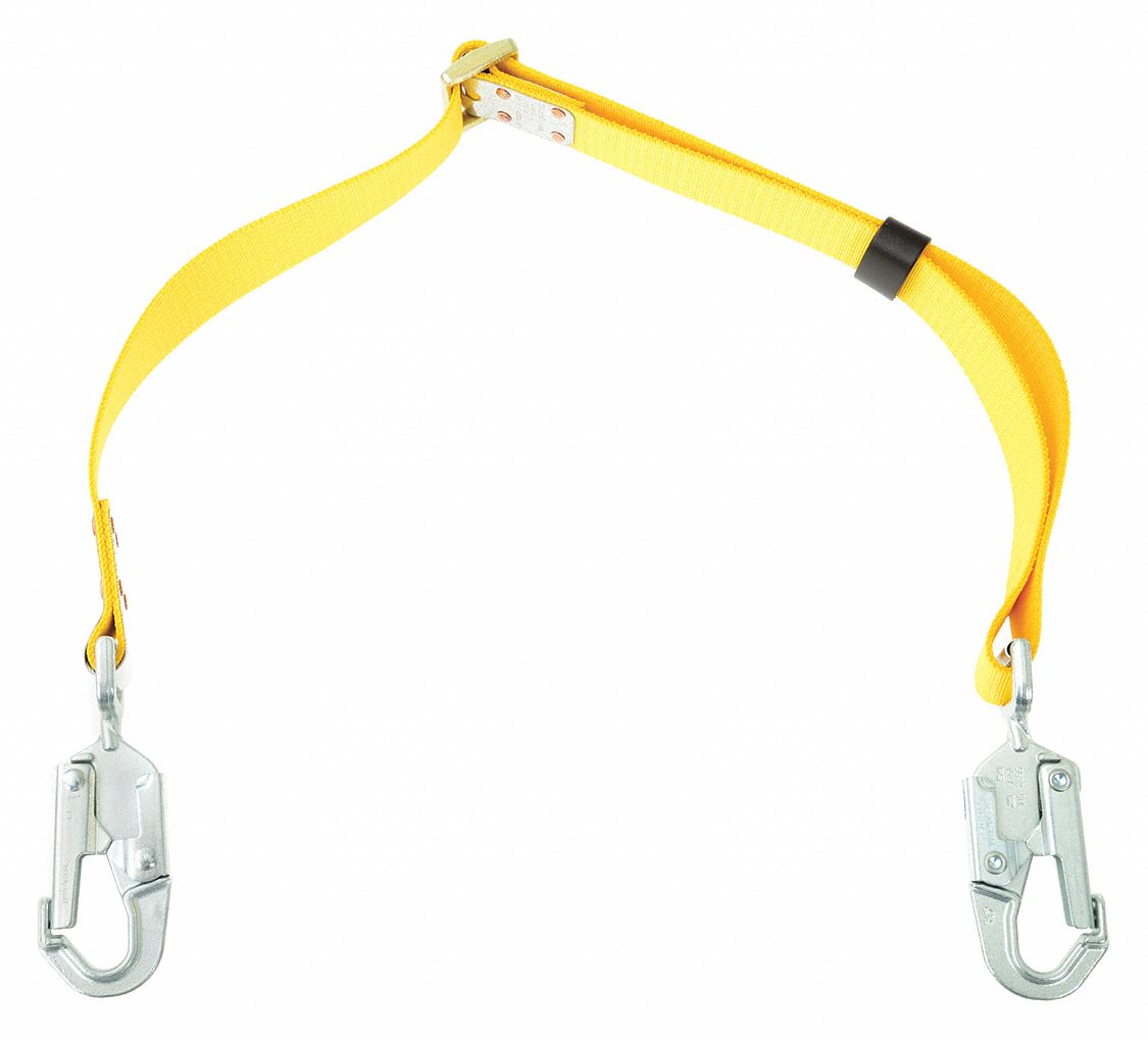 POLE STRAP, 310 LB CAPACITY, 5/8 IN, YELLOW, NYLON