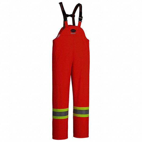 PIONEER FR WATERPROOF HI-VIZ SAFETY BIB PANTS - PU STRETCH - HV