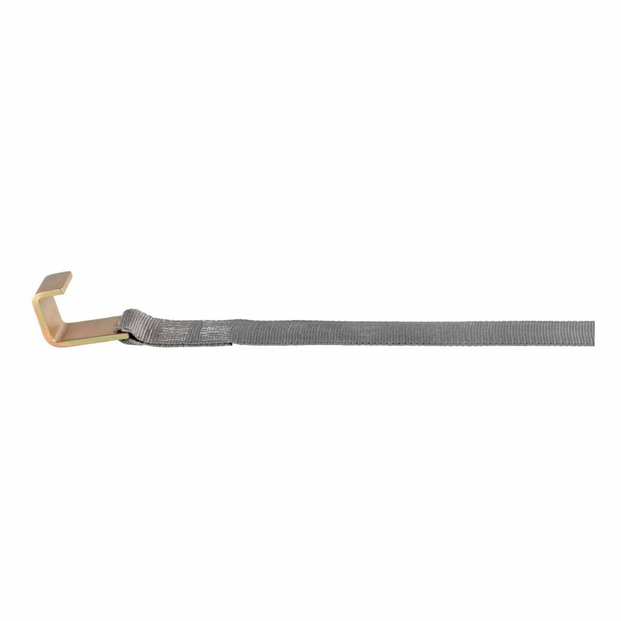 WINCH STRAP, GREY, 3 IN W X 5 FT L, 2,450 KG LOAD LIMIT, CONTAINER-HOOK END TYPE, 6 MO WARRANTY