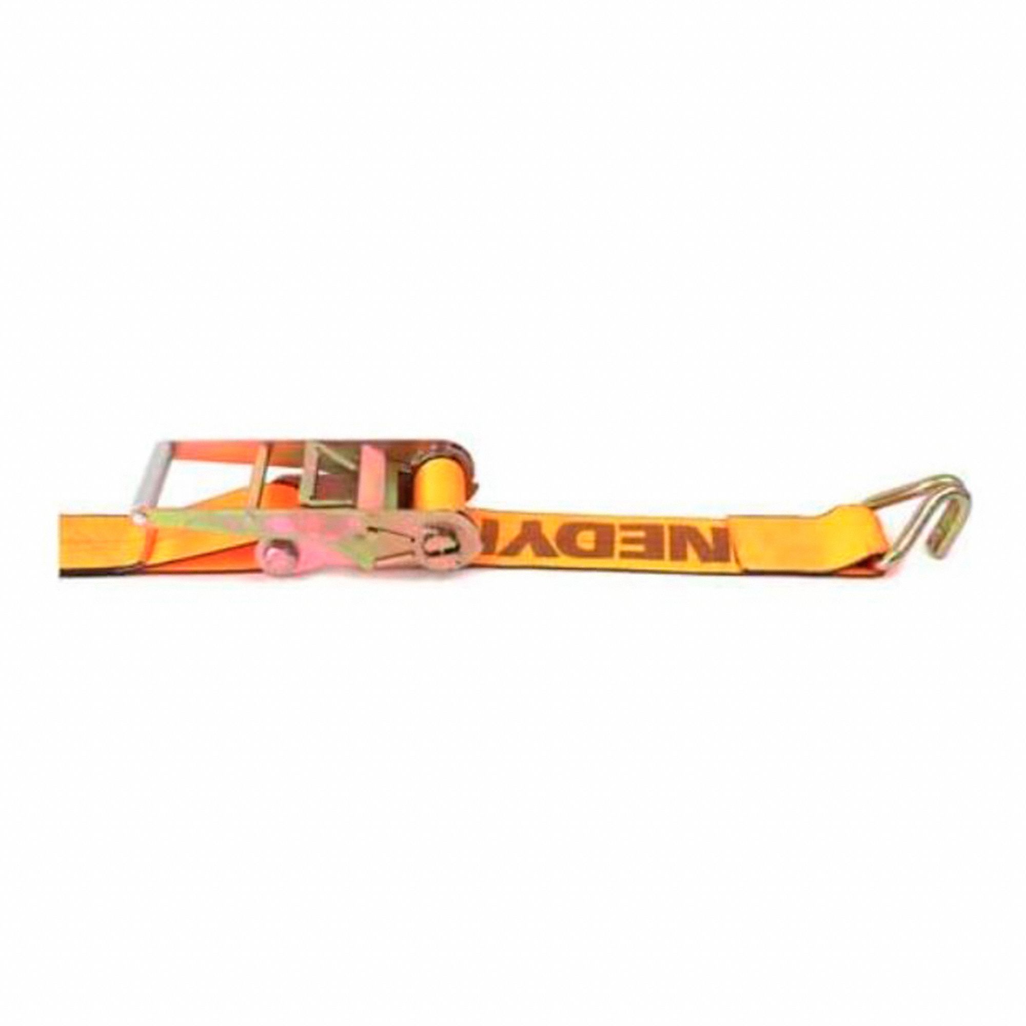 RATCHET STRAP, BLACK, GOLD, 4 IN W X 30 FT L, 2,721 KG LOAD LIMIT, NARROW-HOOK END TYPE, 6 MO WARRANTY