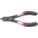 SNAP RING PLIERS, ALLOY STEEL, BLACK DOUBLE DIPPED HANDLE, COATED FINISH, RETAINING RING PLIERS, MANUAL OPENING, 6½ IN L