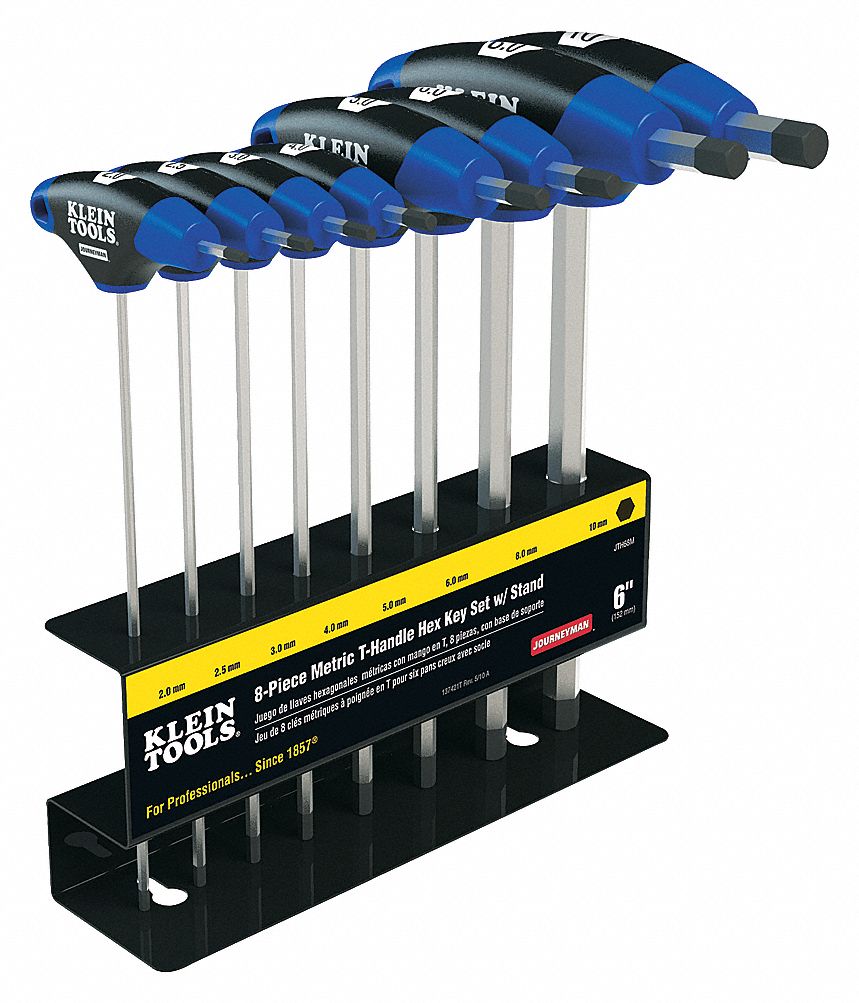 JEU CLES HEXAGONALES 8 PCES T-HDL M