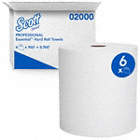 HARD ROLL TOWELS, 1 PLY, WHITE, 950 FT L, PAPER, CA 6