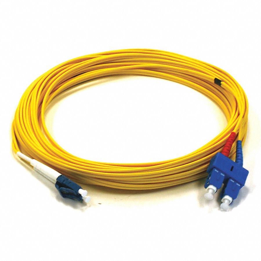 Monoprice Single Mode, Duplex, Fiber Optic Connector Type LC/SC, 10m
