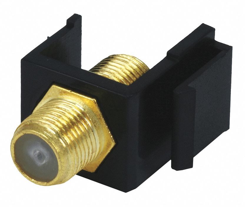 A/V Wallplate F Type Black