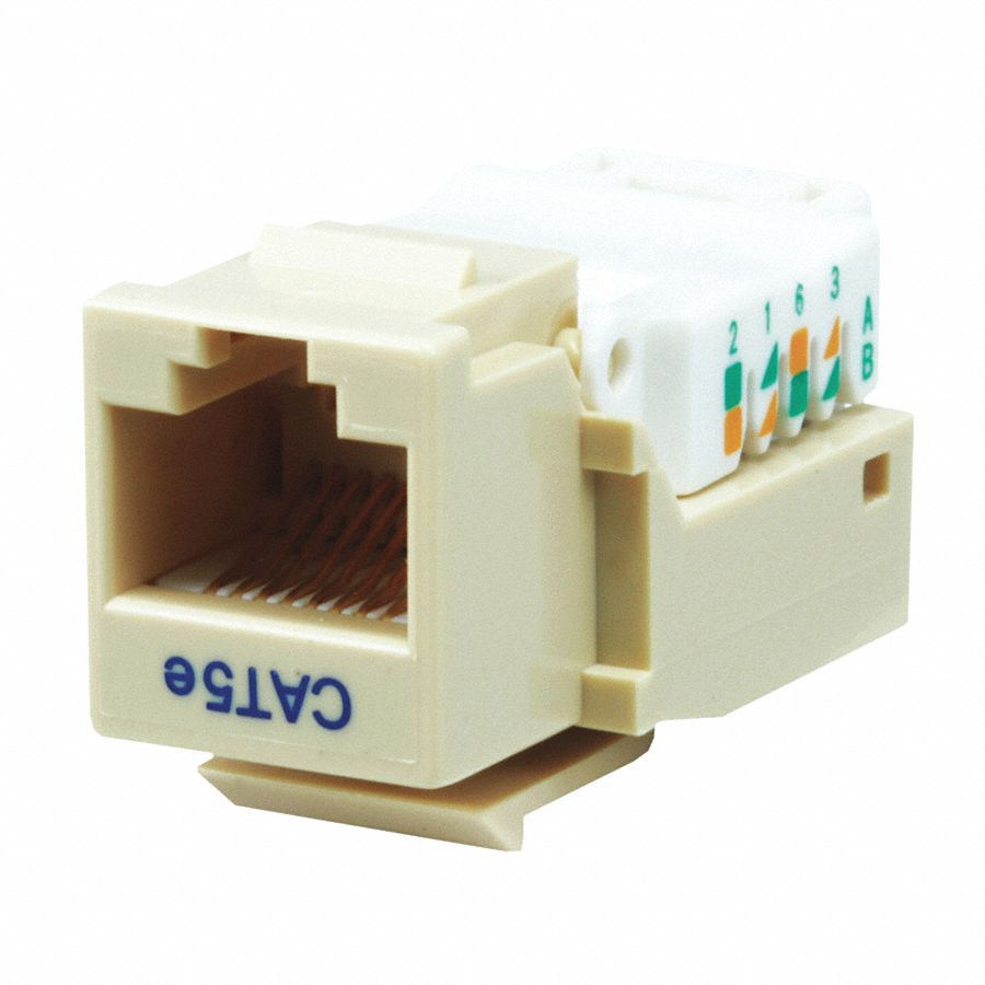 KEYSTONE JACK, TOOL-LESS, CATEGORY JACKS, 1 PORT, BEIGE, 5E, RJ45, 1075