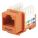 KEYSTONE JACK, PUNCH-DOWN, CATEGORY JACKS, 1 PORT, ORANGE, 5E, RJ45, 5374