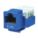KEYSTONE JACK, TOOL-LESS, CATEGORY JACKS, 1 PORT, BLUE, 6, RJ45, 1040