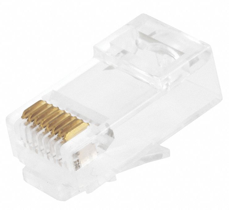 MONOPRICE, Modular Plug RJ45, Solid, Modular Plug with Insert - 13U654 ...