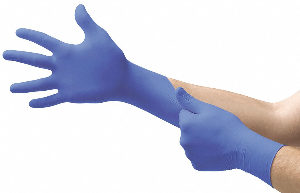 DISPOSABLE GLOVES, FOOD-GRADE, M (8), 4 MIL, POWDER-FREE, NITRILE, 100 PK