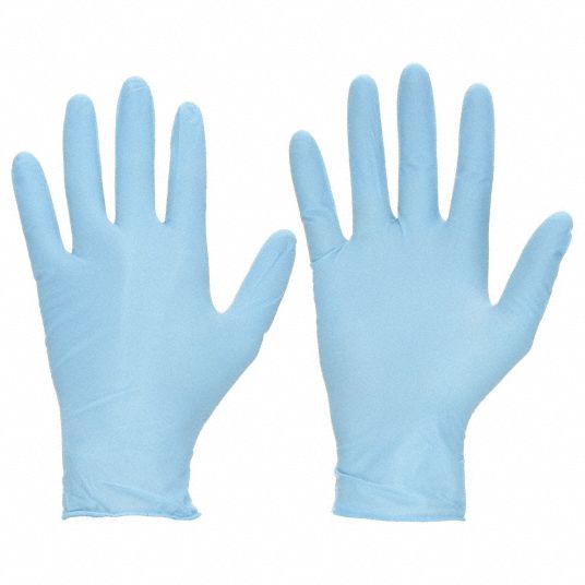 Microflex SEC-375-S Disposable Gloves, Nitrile, S, Blue, PK50