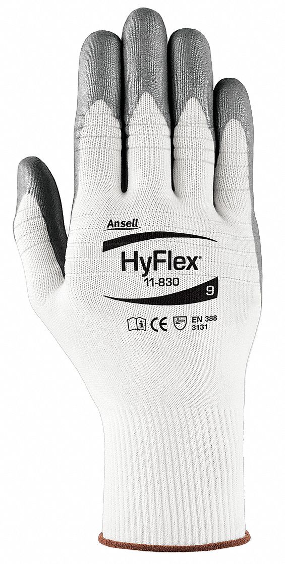 Coated Gloves,Size 10,Metallic Gray,PR