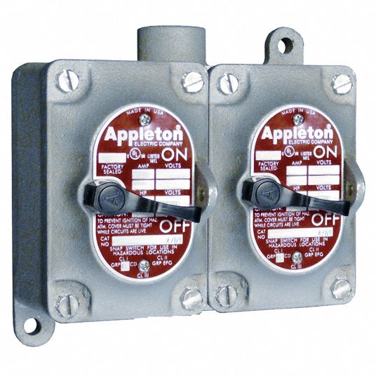 Appleton EDS3230 2-Gang 1 Snap Switch Station