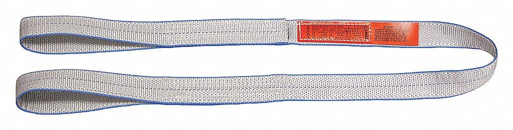 WEB SLING, SILVER, 4IN W, ABRASION/CUT-RESISTANT, 14 FT TYPE 3, 11,500 LB VERTICAL HITCH/23,000 LB BASKET HITCH CAPACITY