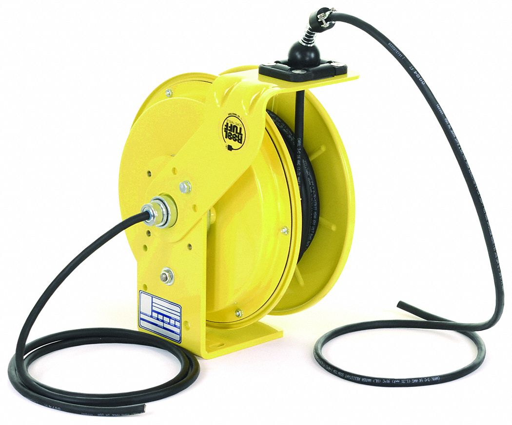 KH INDUSTRIES RETRACTABLE CORD REEL, STEEL, 16 AWG, 10A, 600V AC